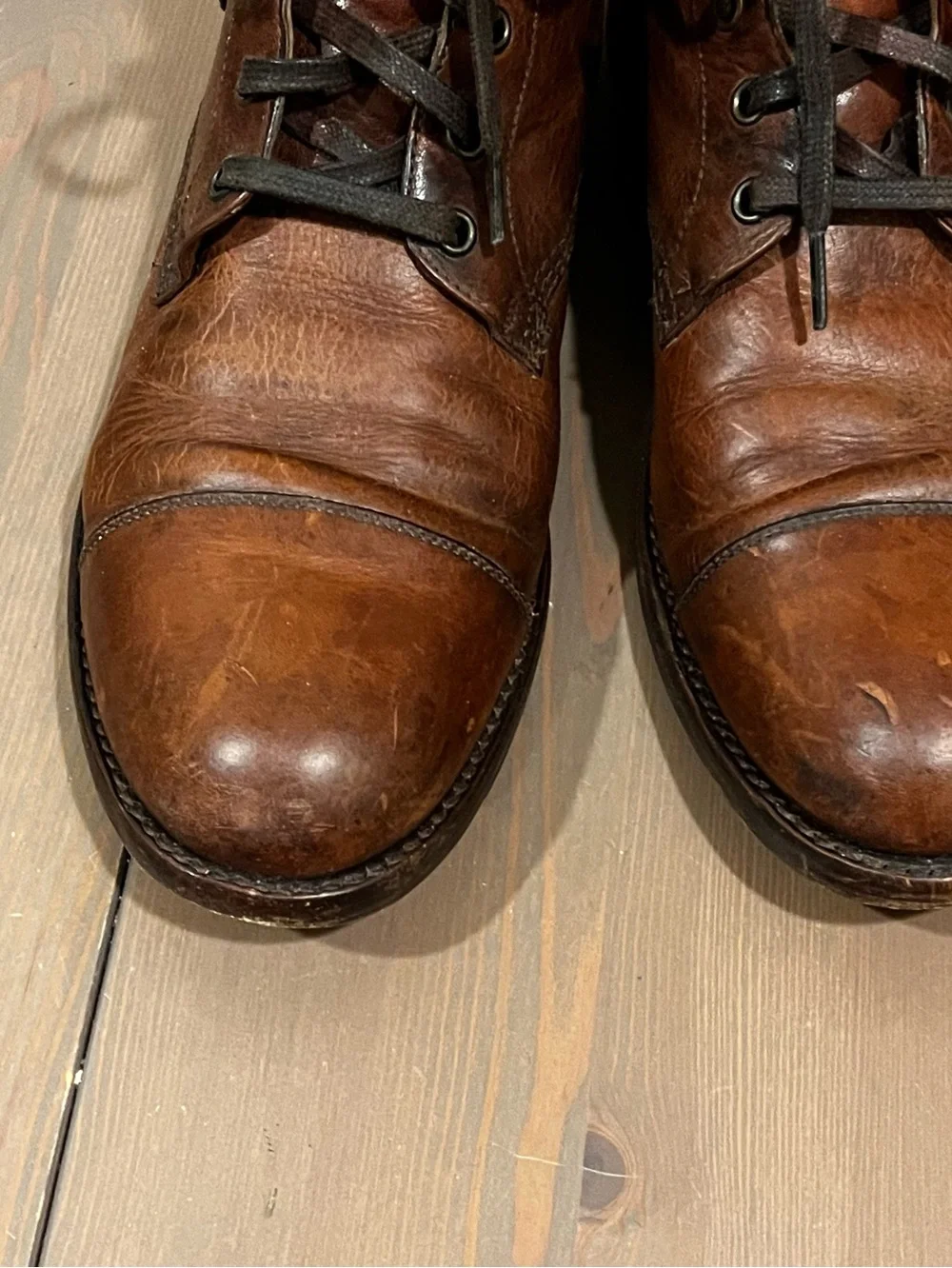 Frye Chukka Ankle Boots Size 10 Brown Leather Lace Up Casual Minimalist Designer